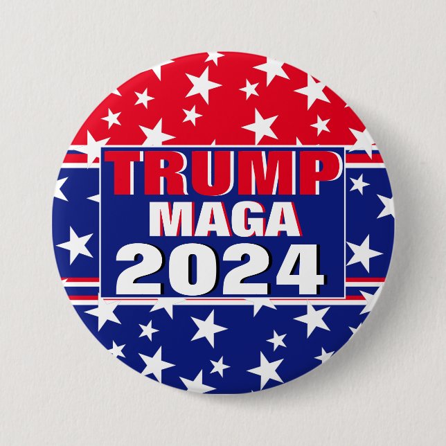 CHAPA REDONDA DE 7 CM TRUMP 2024 MAGA (Anverso)