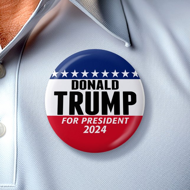 Chapa Redonda De 7 Cm Trump 2024 Mantenga a Estados Unidos grande - rojo (Trump 2024 Button - Great Campaign and Rally button for the Next Election)