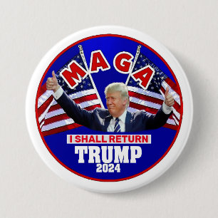 Chapa Redonda De 7 Cm Trump 24