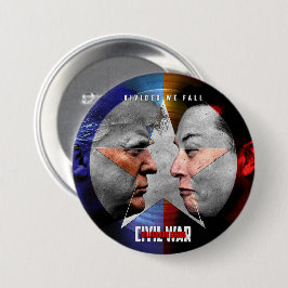 Chapa Redonda De 7 Cm Trump Elon en la guerra civil Donald vs Musk Polit