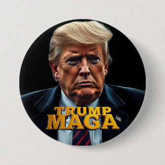 Chapa Redonda De 7 Cm Trump MAGA
