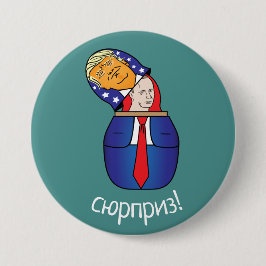 Chapa Redonda De 7 Cm Trump - Muñeca rusa de Putin