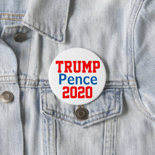Chapa Redonda De 7 Cm Trump Pence 2020