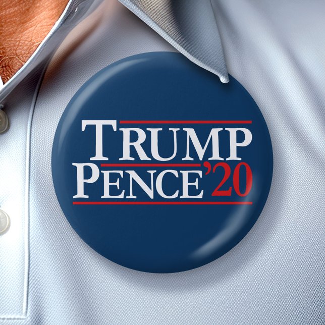 Chapa Redonda De 7 Cm Trump Pence 2020 - Diseño de Vieja Reagan (Collectible Campaign Button - 2020 Election Trump Pence)