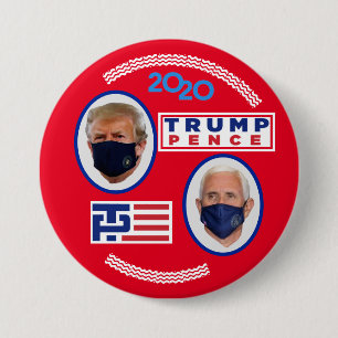 Chapa Redonda De 7 Cm Trump/Pence covid-2020