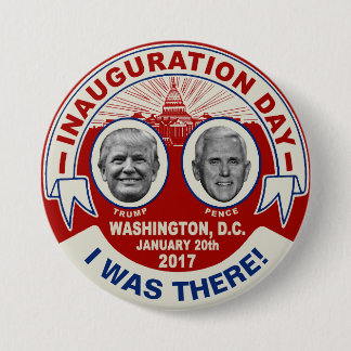 Chapa Redonda De 7 Cm Trump Pence Estuve Ahí Día de Inauguración