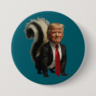 Chapa Redonda De 7 Cm Trump Skunk Button