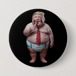Chapa Redonda De 7 Cm Trump Toddler Button