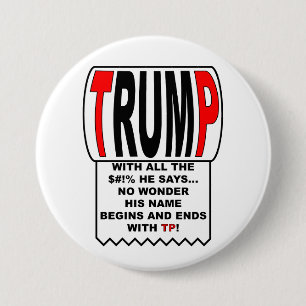 Chapa Redonda De 7 Cm ¡Trump TP!