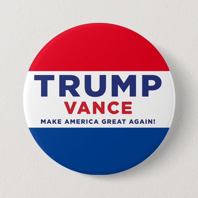 Chapa Redonda De 7 Cm Trump Vance (Anverso)