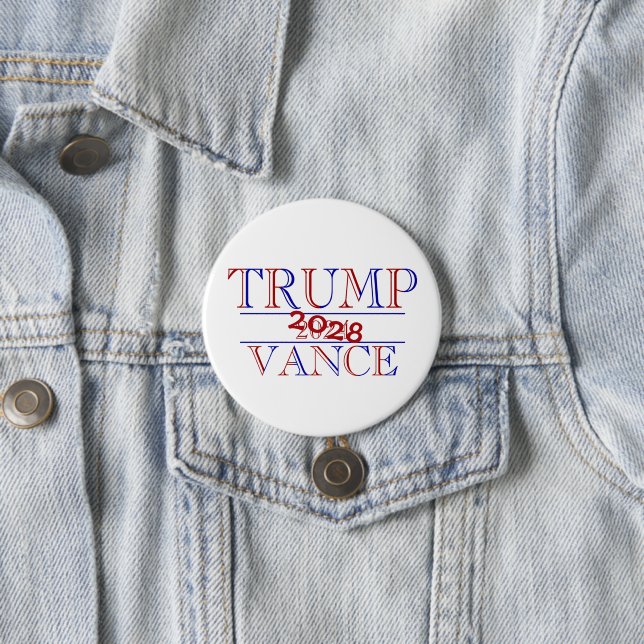 Chapa Redonda De 7 Cm Trump Vance 2024 2028 Button (In situ)