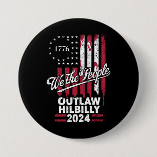 Chapa Redonda De 7 Cm Trump Vance 2024 Proscribe a Hillbilly