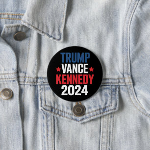 Chapa Redonda De 7 Cm Trump Vance Kennedy Presidente 2024 Elección 