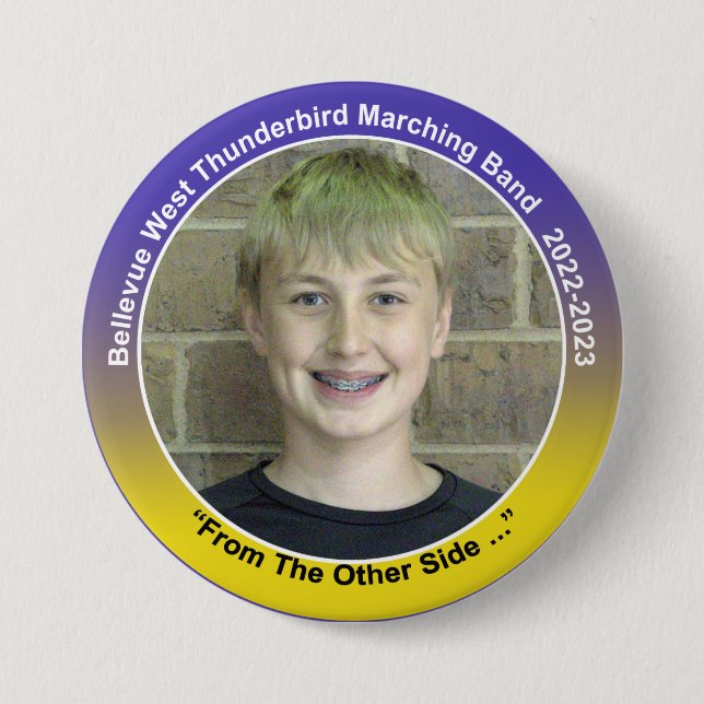 Chapa Redonda De 7 Cm Trumpet Brett 9 (Anverso)