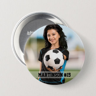 Chapa Redonda De 7 Cm Tu Personalizado fotográfico fútbol o tu ronda dep