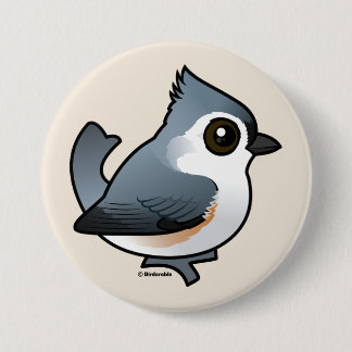Chapa Redonda De 7 Cm Tufted Titmouse