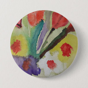 Chapa Redonda De 7 Cm Tulipanes abstractos y flores de primavera
