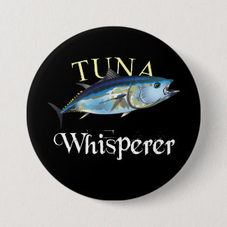 Chapa Redonda De 7 Cm Tuna Whisperer de color oscuro