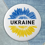 Chapa Redonda De 7 Cm Ucrania: Apoyo al girasol Solidaridad con Ucrania<br><div class="desc">Girasol de Ucrania con la bandera ucraniana color azul y amarillo / oro para mostrar su apoyo a la paz y libertad de Ucrania. DERECHOS RESERVADOS © 2021 Judy Burrows,  Black Dog Art - Todos los derechos reservados. Botón de Ucrania Solidaridad para apoyar al girasol</div>