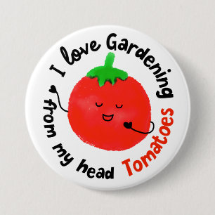 Chapa Redonda De 7 Cm Un bollo de tomate positivo - De mis tomates