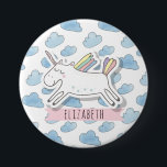 Chapa Redonda De 7 Cm Un unicornio pastel. Girly. Animal mágico divertid<br><div class="desc">Un gracioso botón de unicornio.</div>