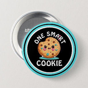 Chapa Redonda De 7 Cm Una cookie inteligente