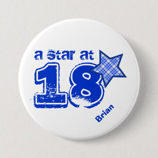 Chapa Redonda De 7 Cm Una estrella en la colección del regalo de