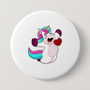 Chapa Redonda De 7 Cm Unicornio con corazón
