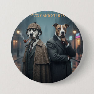 Chapa Redonda De 7 Cm Universo Arcano Insignia de detective