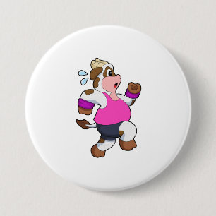 Chapa Redonda De 7 Cm Vaca en ejecución