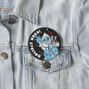 Chapa Redonda De 7 Cm ¡Vacaciones Abrazos Yeti!