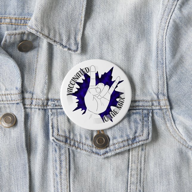 Chapa Redonda De 7 Cm Vacunado A La Máx (In situ)