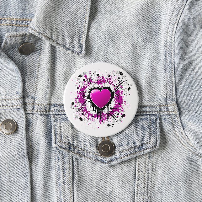 Chapa Redonda De 7 Cm Valentine Purple Heart (Subido por el creador)
