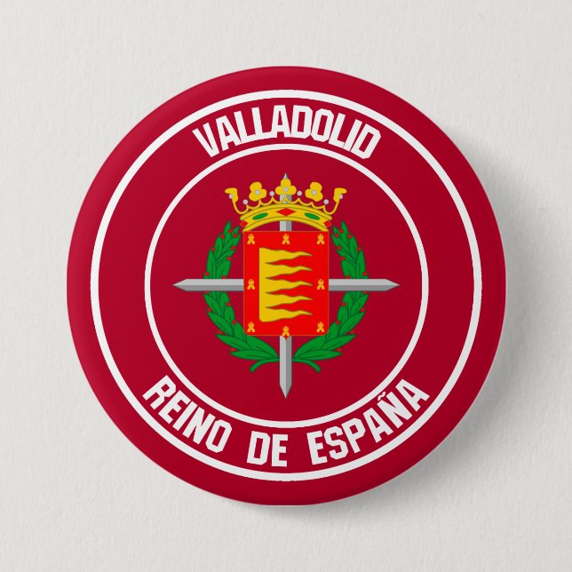 Chapa Redonda De 7 Cm Valladolid Round Emblem (Anverso)