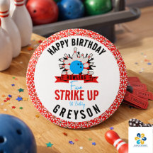 ¡Vamos a jugar bolos! Fiesta divertida de cumpleañ