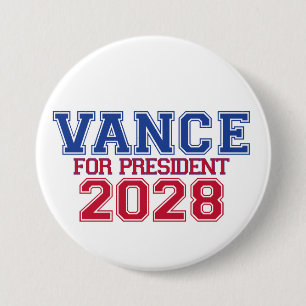 Chapa Redonda De 7 Cm Vance para Presidente (varsity)