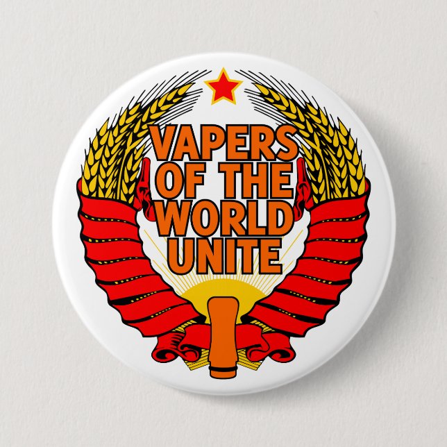 Chapa Redonda De 7 Cm Vapers del mundo une (Anverso)