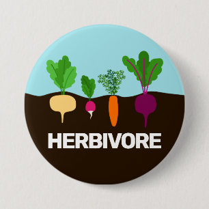 Chapa Redonda De 7 Cm Vegan - herbivore personalizado de verduras colori