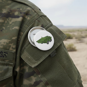 Chapa Redonda De 7 Cm Vehículo Militar Blindado Verde