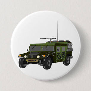 Chapa Redonda De 7 Cm Vehículo táctico todoterreno Humvee militar