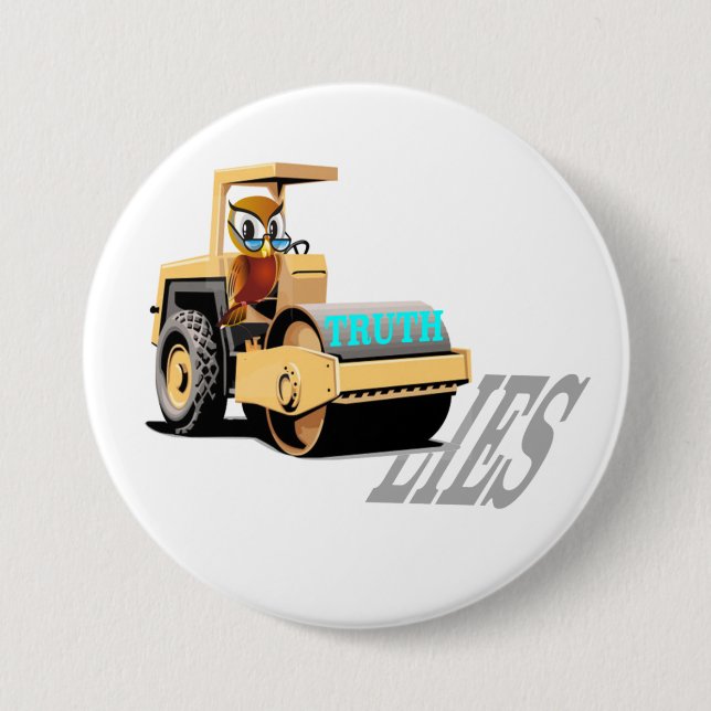 Chapa Redonda De 7 Cm Verdad vs. mentiras (Anverso)