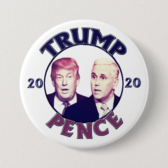 Chapa Redonda De 7 Cm Verja de Trump 2020 (Anverso)