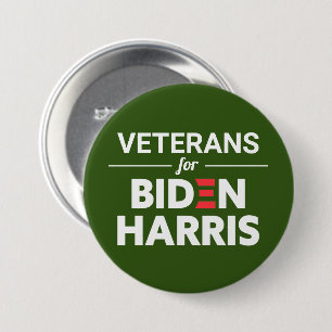 Chapa Redonda De 7 Cm Veteranos para el Personalizado Biden Harris Texto