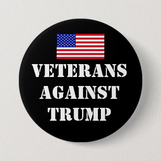 Chapa Redonda De 7 Cm Veterans Against Trump Button