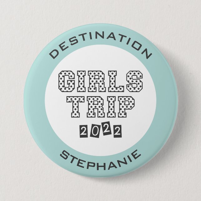 Chapa Redonda De 7 Cm Viaje de chicas 2022 Fin de semana de vacaciones p (Anverso)