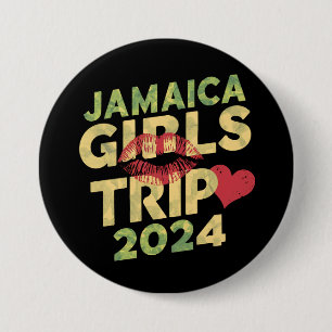 Chapa Redonda De 7 Cm Viaje de chicas a Jamaica Fin de semana Vacaciones