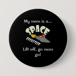 Chapa Redonda De 7 Cm Viaje espacial de un rockero