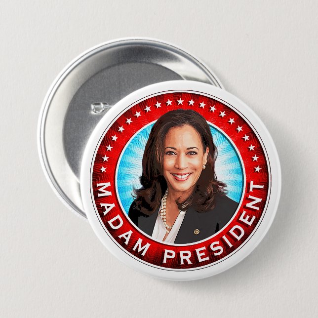 Chapa Redonda De 7 Cm Vicepresidenta (Anverso y reverso)