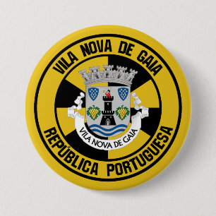 Chapa Redonda De 7 Cm Vila Nova de Gaia Round Emblem