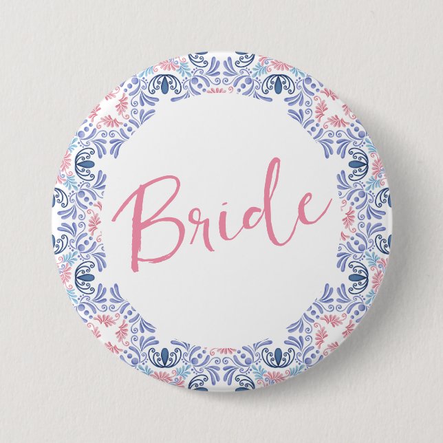 Chapa Redonda De 7 Cm Vino Antes de las Votos de vino Despedida de solte (Anverso)